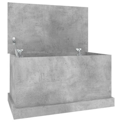 B&Q -  Durable Storage Box Concrete Grey 70X40X38 Cm Engineered Wood