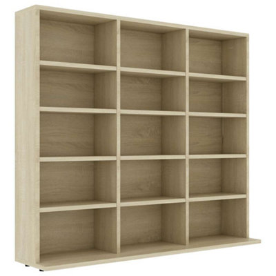 B&Q -  Durable Cd Cabinet Sonoma Oak 102X23X89.5 Cm Engineered Wood