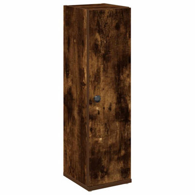 B&Q -  Durable Bathroom Cabinet With Roll Holder Smoked Oak 20.5X22X72 Cm