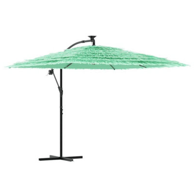B&Q -  Durable Garden Parasol With Steel Pole Green 269X269X235 Cm
