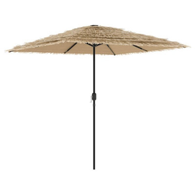 B&Q -  Durable Garden Parasol With Steel Pole Brown 248X248X248 Cm