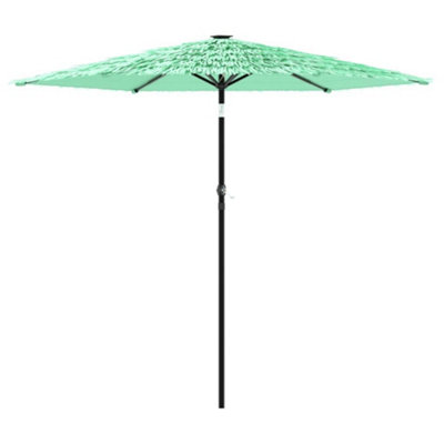 B&Q -  Durable Garden Parasol With Steel Pole Green 223X223X213 Cm