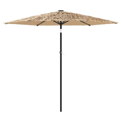 B&Q -  Durable Garden Parasol With Steel Pole Brown 268X268X226 Cm