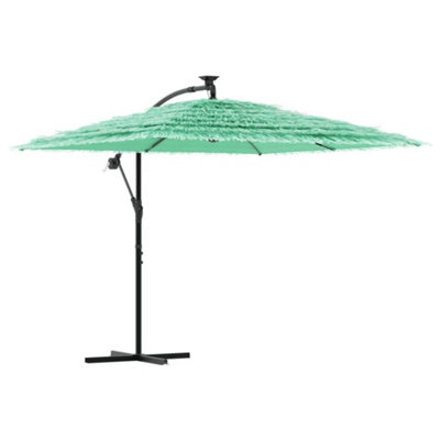 B&Q -  Durable Garden Parasol With Steel Pole Green 246X246X230 Cm