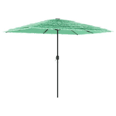 B&Q -  Durable Garden Parasol With Steel Pole Green 300X200X250 Cm