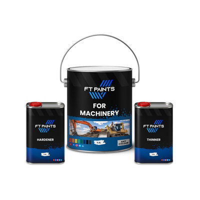  - Ft Paints 20.0L Kit Heavy-Duty Paint With Gloss Finish For Machinery- Ral 9005-Jet Black