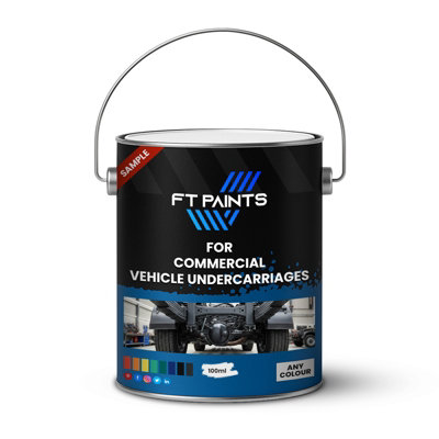  - Ft Paints 100 Ml Sample Chassis Paint With Satin Gloss Finish For Commercial Vehicle Undercarriages- Ral 7035-Light Grey