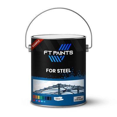  - Ft Paints 100Ml Sample Vinyl Paint With Satin-Matt Coating For Steel- Ral 5002-Ultramarine Blue