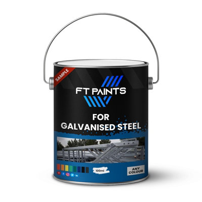  - Ft Paints 100Ml Sample Vinyl Paint With Satin-Matt Coating For Galvanised Steel- Ral 7035-Light Grey