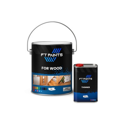  - Ft Paints 1.1L Kit Synthetic Paint With Satin Matt For Wood-Ral 1003-Signal Yellow