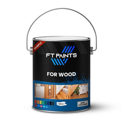  - Ft Paints 100Ml Sample Synthetic Paint With Satin Matt For Wood-Ral 7001-Silver Grey