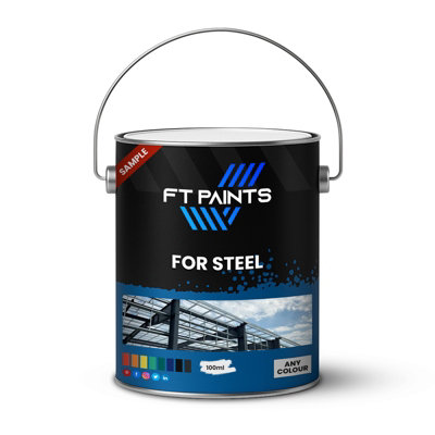  - Ft Paints 100Ml Sample Synthetic Paint With Satin Matt For Steel-Ral 7001-Silver Grey
