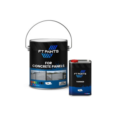  - Ft Paints 2.7 L Kit Topcoat Satin-Matt Paint For Concrete-Ral 7040-Window Grey