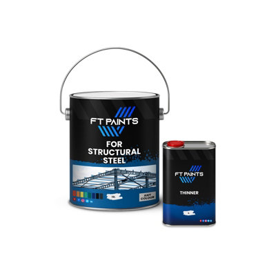  - Ft Paints 20.0 L Kit Topcoat Satin-Matt Paint For Structural Steel-Ral 9005-Jet Black