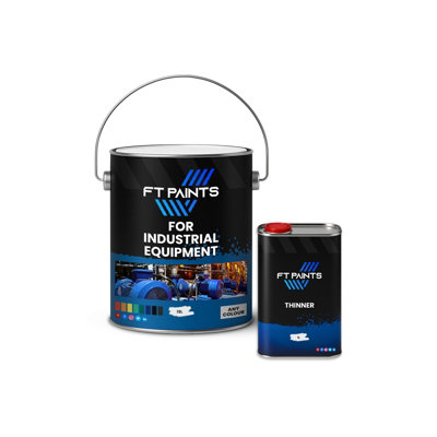  - Ft Paints 20.0 L Kit Topcoat Satin-Matt Paint For Large Industrial Surfaces-Ral 7035-Light Grey