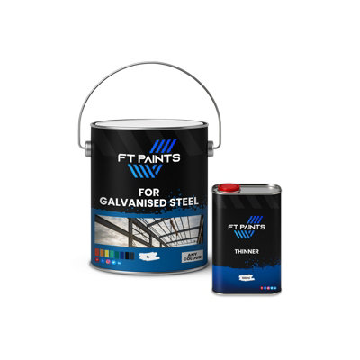  - Ft Paints 1.1L Kit 1K Acrylic Topcoat Matt Finish Paint For Galvanised Steel- Ral 7035-Light Grey