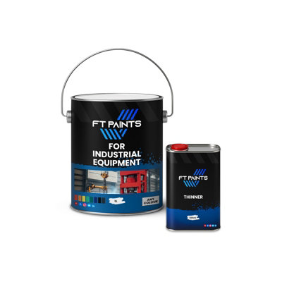  - Ft Paints 5.5L Kit 1K Acrylic Topcoat Matt Finish Paint For Industrial Equipment- Ral 7035-Light Grey