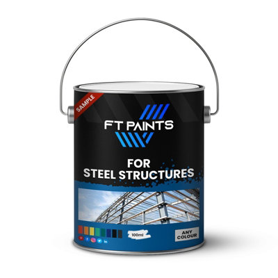  - Ft Paints 100Ml Sample 1K Acrylic Topcoat Matt Finish Paint For Structural Steel- Ral 6005-Moss Green