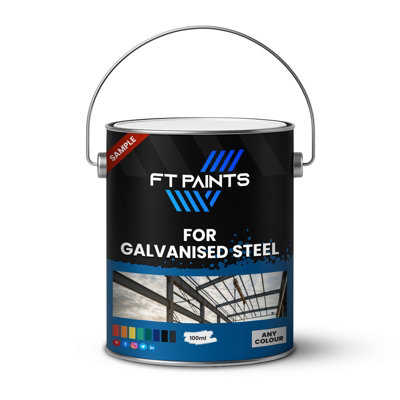  - Ft Paints 100Ml Sample 1K Acrylic Topcoat Matt Finish Paint For Galvanised Steel- Ral 7012-Basalt Grey