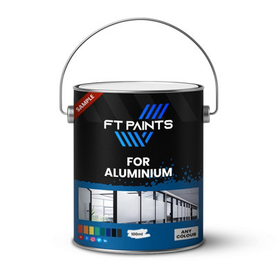  - Ft Paints 100Ml Sample 1K Acrylic Topcoat Matt Finish Paint For Aluminium- Ral 7035-Light Grey
