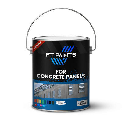  - Ft Paints 100Ml Sample 1K Acrylic Topcoat Matt Finish Paint For Concrete- Ral 7035-Light Grey