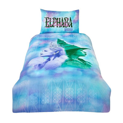 Wicked: For Good Elphaba And Glinda Duvet Set Blue/green/pink (Single) from B&Q