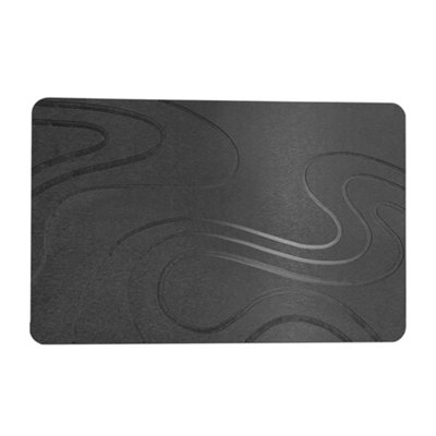  - K Collection Premium Bath Mat Dark Grey (One Size)