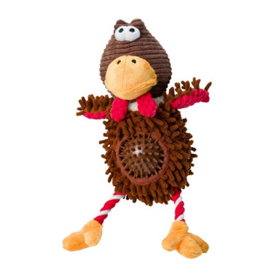 House Of Paws Turkey Dog Squeak Toy Brown (One Size) from B&Q