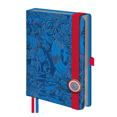 B&Q -  Luxe Captain America Notebook Blue/red (One Size)