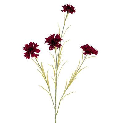 B&Q -  Cornflower Artificial Plant Burgundy (One Size)