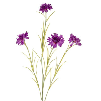 B&Q -  Cornflower Artificial Plant Purple (One Size)