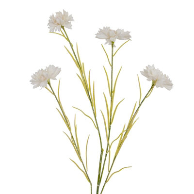 Hill Interiors Cornflower Artificial Plant White (One Size)