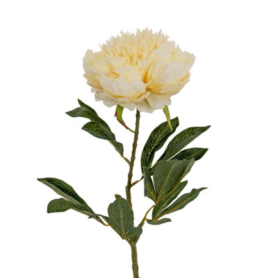 Hill Interiors Double Peony Artificial Plant Cream/buttermilk (One Size) from B&Q