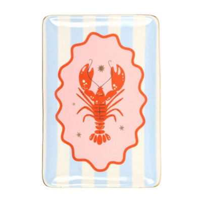 - Something Different Striped Lobster Trinket Dish Multicoloured (One Size)