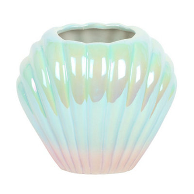 Something Different Unisex Multicolor Iridescent Shell Flower Vase - Image 3