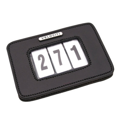  - Velociti Leather Number Holder Havana (One Size)