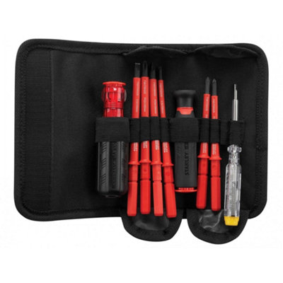 Stanley Hand Tools Vde Multi-Bit Screwdriver Set, 10 Piece - Multi Colour - Image 4