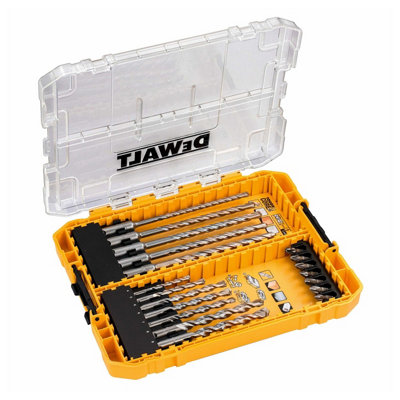 B&Q -  Masonry Drill Bit Set (Pack Of 19) Yellow (One Size)