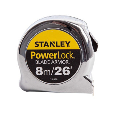 Stanley Powerlock Tape Measure Silver (10M) from B&Q