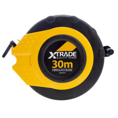 Xtrade Fibregl Tape Measure Black/yellow (30M) from B&Q