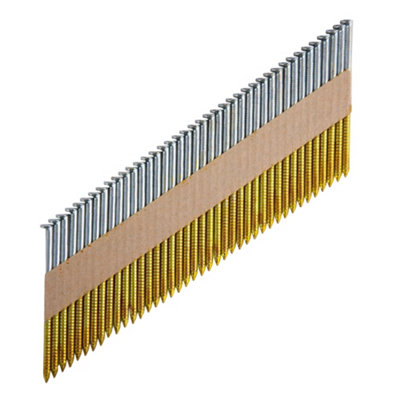 Dewalt Galvanised Ring Nails (Pack Of 2200) Silver/golden (63mm X 2.8mm)