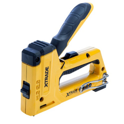  - Xtrade 4 In 1 Heavy Duty Staple Gun Yellow/black (One Size)