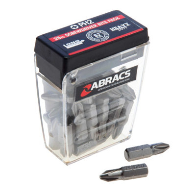  - Abracs Expert Ph2 Phillips Head Screwdriver Bit (Pack Of 25) Grey (One Size)