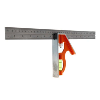 (300Mm, Silver/Orange) Bahco Sliding Combination Square 5063918179744 - Image 3