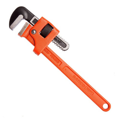 B&Q -  Stillson Pipe Wrench Orange (203mm)