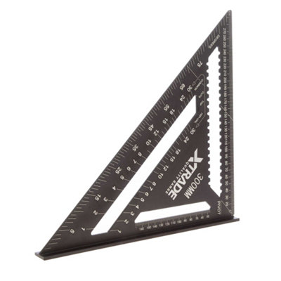 Xtrade Rafter Measuring Square Black/white (12In) from B&Q