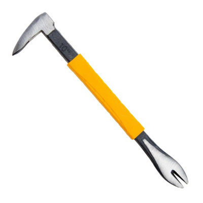 Xtrade Pro Carbon Steel Claw Bar Silver/yellow (10In) from B&Q