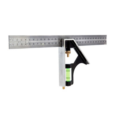 Xtrade Combination Square Silver/black (300mm X 12In) from B&Q
