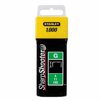 Stanley Heavy Duty Staples (Pack Of 1000) Black/yellow (14mm) from B&Q