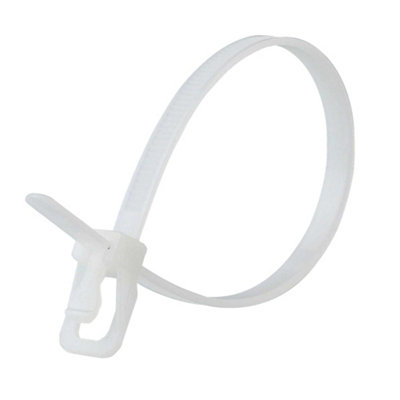 Retyz Reusable Cable Ties (Pack Of 100) White (355mm) from B&Q
